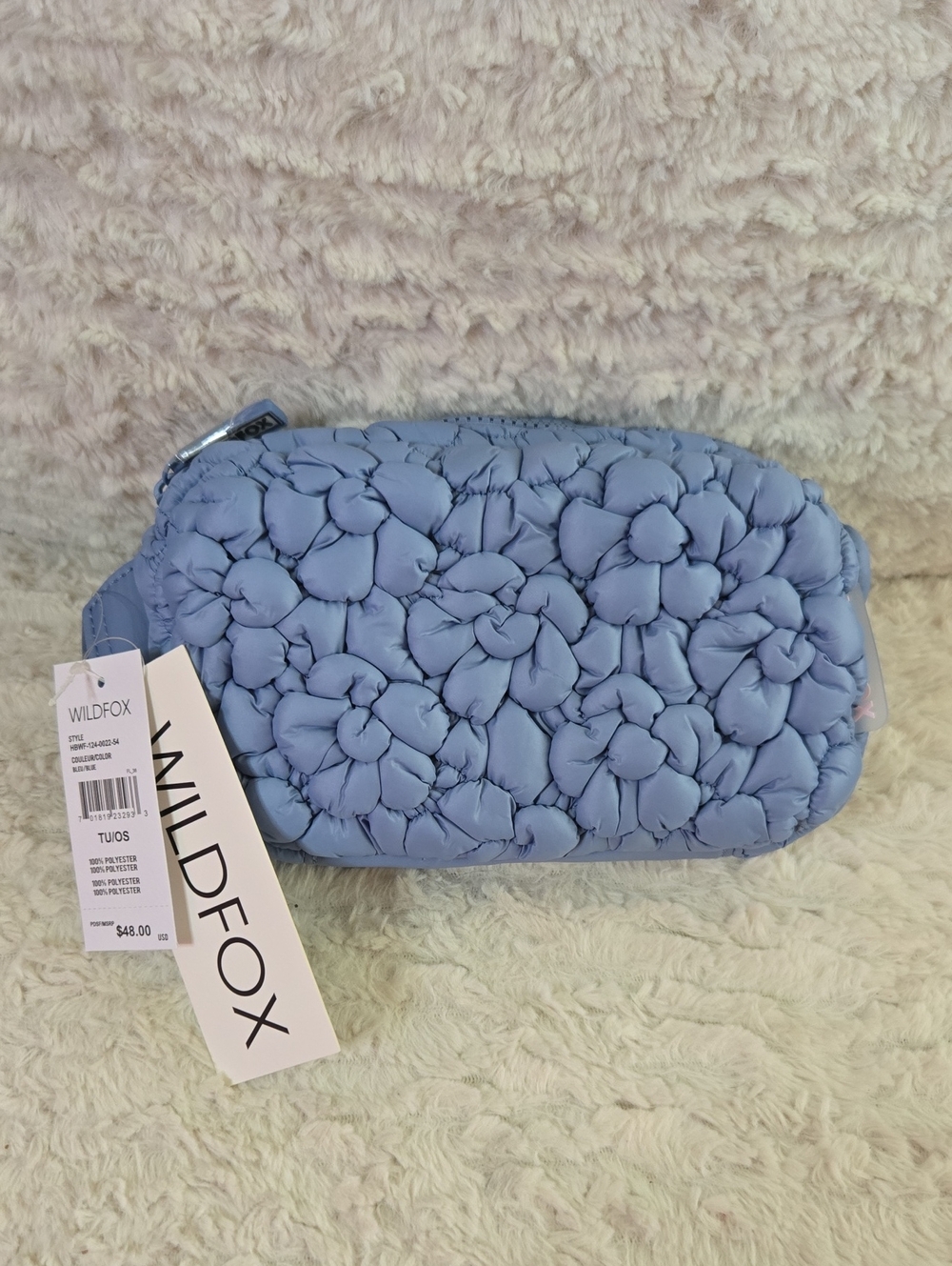 Wildfox Quilted Floral Blue Bag